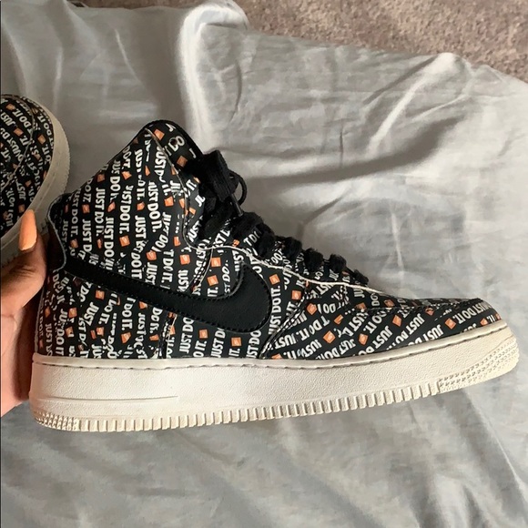 air force 1 high just do it pack black